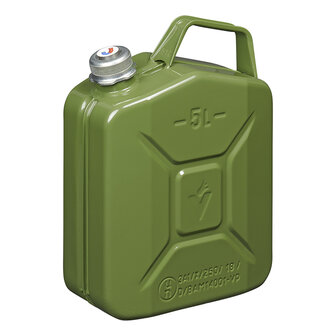 Jerrycan 5L metaal groen met magnetische schroefdop UN- &amp; T&uuml;V/GS-gekeurd