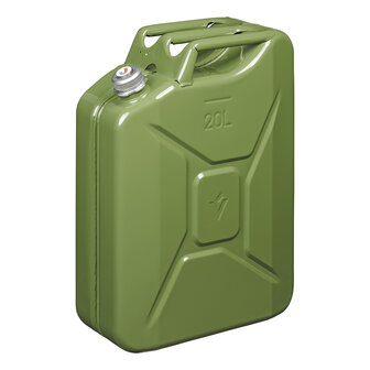 Jerrycan 20L metaal groen  UN- &amp; T&uuml;V/GS-gekeurd