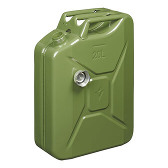 Jerrycan 20L metaal groen  UN- &amp; T&uuml;V/GS-gekeurd