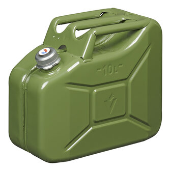 Jerrycan 10L metaal groen met magnetische schroefdop UN- &amp; T&uuml;V/GS-gekeurd