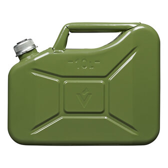 Jerrycan 10L metaal groen met magnetische schroefdop UN- &amp; T&uuml;V/GS-gekeurd