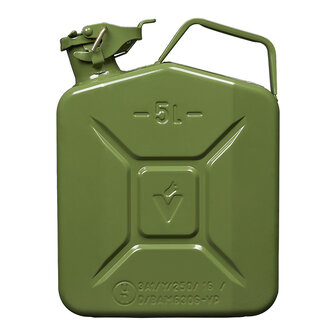 Jerrycan 5L metaal groen UN- &amp; T&uuml;V/GS-gekeurd