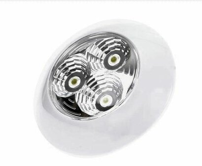 Plafonni&egrave;re / opbouwarmatuur 3-leds 12V 290lm &oslash;95x25mm