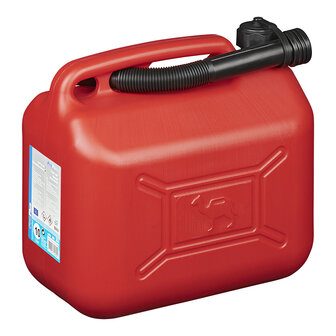 Jerrycan 10L kunststof rood UN-gekeurd