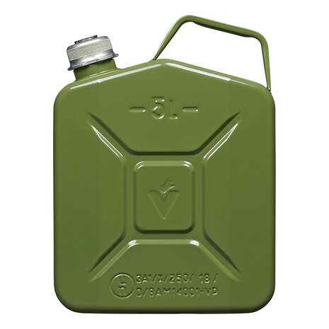 Jerrycan 5L metaal groen met magnetische schroefdop UN- & TüV/GS-gekeurd