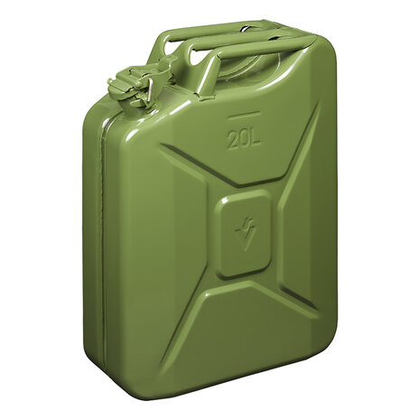 Jerrycan 20L metaal groen UN- & TüV/GS-gekeurd