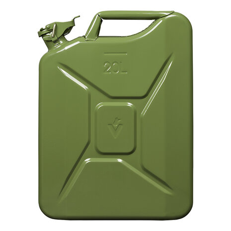 Jerrycan 20L metaal groen UN- & TüV/GS-gekeurd