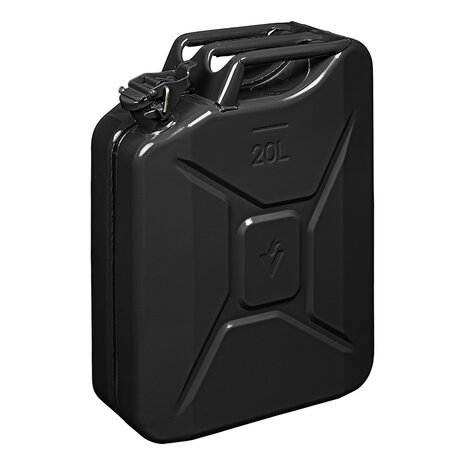 Jerrycan 20L metaal zwart UN- & T??V/GS-gekeurd