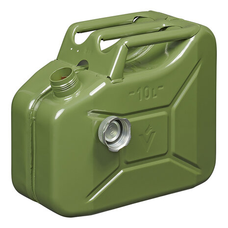 Jerrycan 10L metaal groen met magnetische schroefdop UN- & TüV/GS-gekeurd