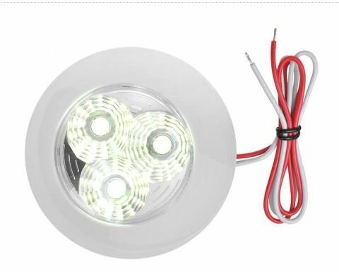 Plafonnière / opbouwarmatuur 3-leds 12V 290lm ø95x25mm